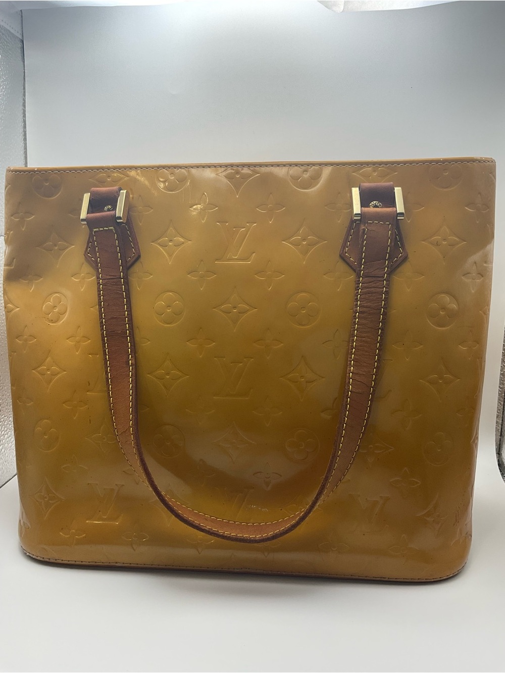 Louis Vuitton Amber Vernis Monogram Patent Leather Tote